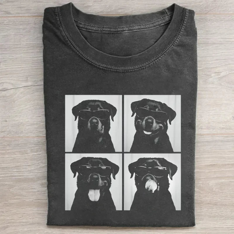 Funny Rottweiler Dog Printed T-shirts