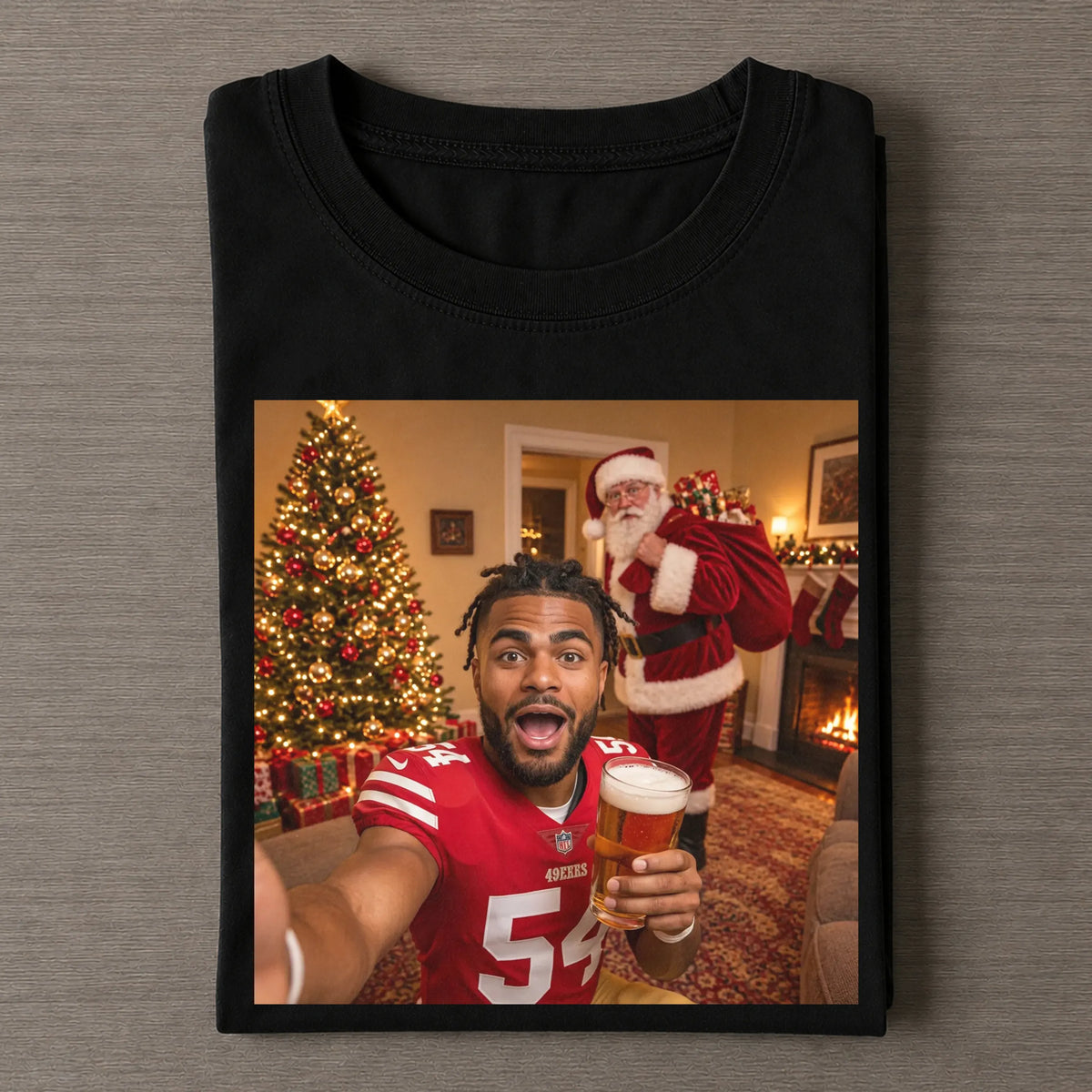 Fred Warner Caught Santa on Camera Funny Christmas TEE