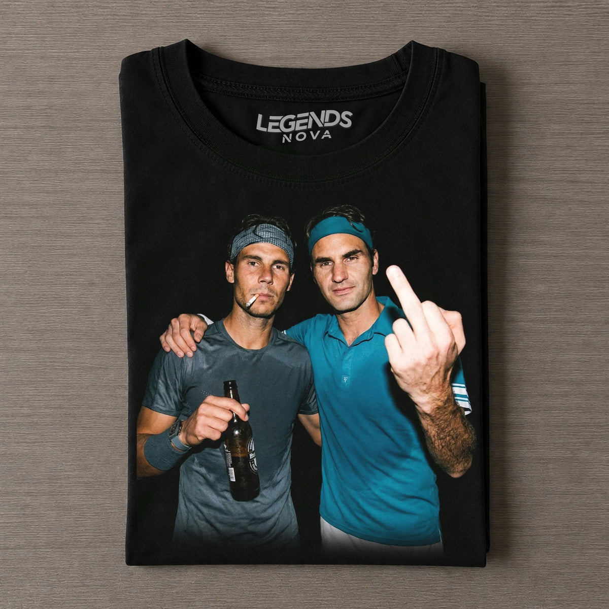 Roger Federer & Rafael Nadal Tennis legend graphic T-shirt
