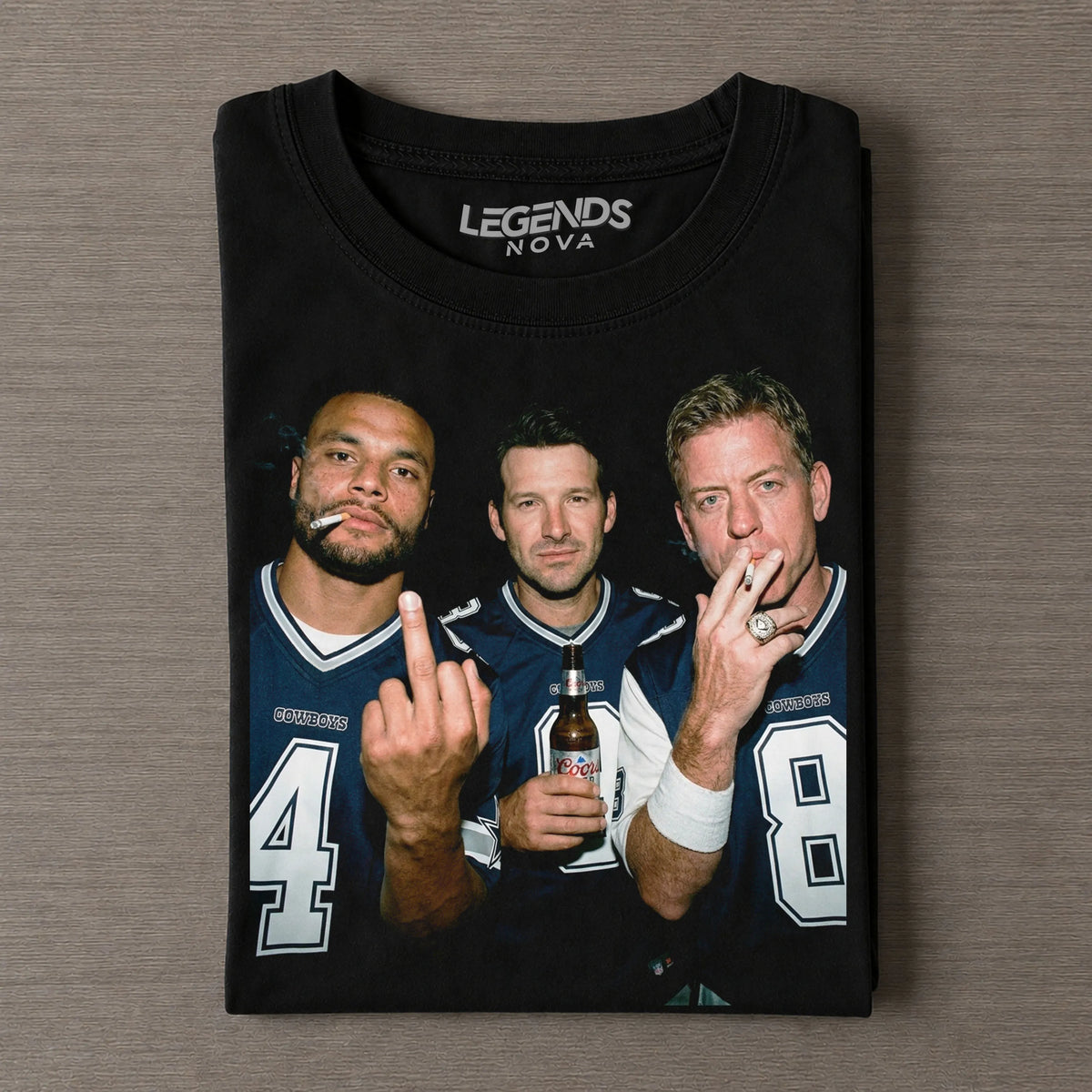 Dak Prescott & Tony Romo & Troy Aikman Football T-shirt