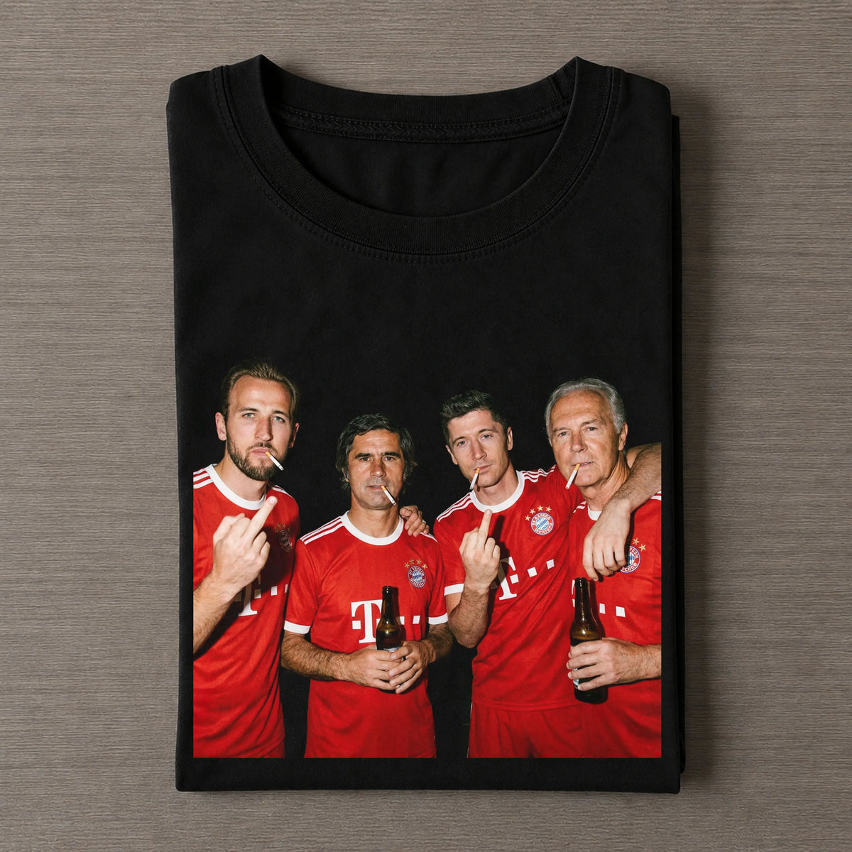 HK & GM & Lewandowski & Beckenbauer Bayern Soccer T-shirt