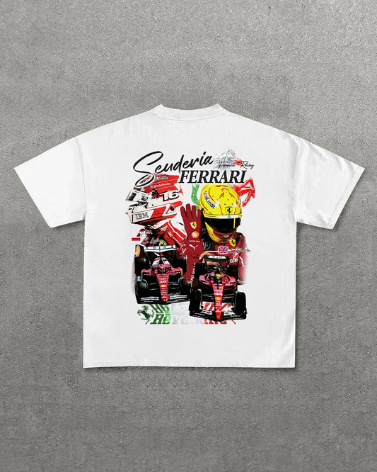 Scuderia Ferrari Printed Oversized Unisex T-shirts