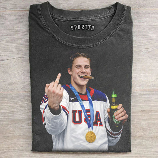 Jack Hughes Champion USA Tee
