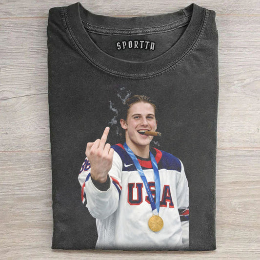 Jack Hughes Champion USA Tee