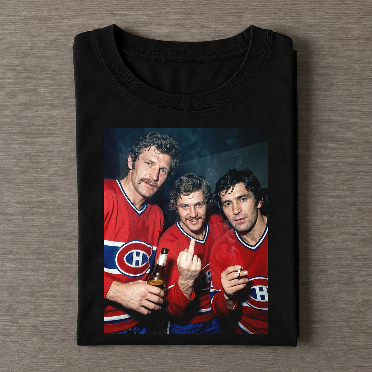 Montreal Canadiens Legends Trio Vintage Meme Washed Hockey T-Shirt