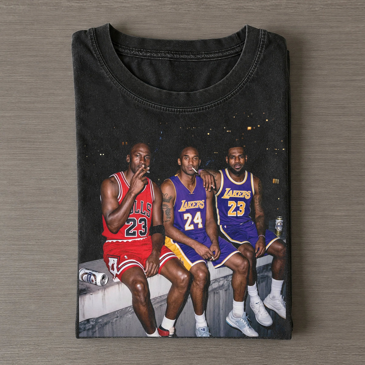 MJ & LJ & KB Vintage Basketball T-Shirt