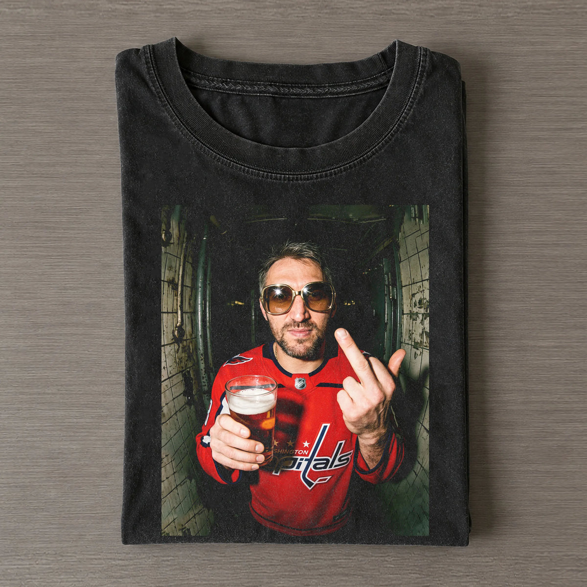 AO Beer Middle Finger Vintage Washed T-Shirt