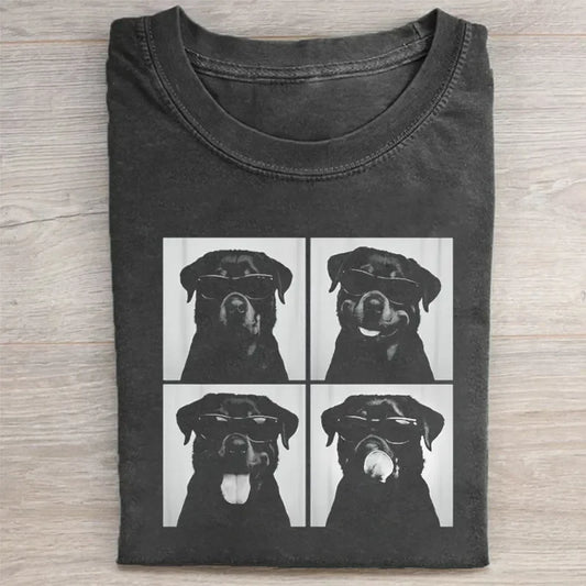 Funny Rottweiler Dog Printed T-shirts