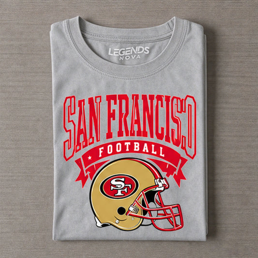 San Francisco Retro Football Helmet Vintage Graphic Tee