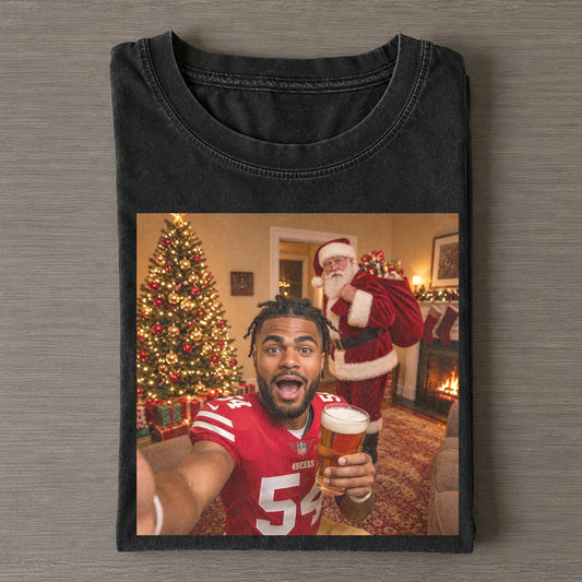 Fred Warner Caught Santa on Camera Funny Christmas TEE