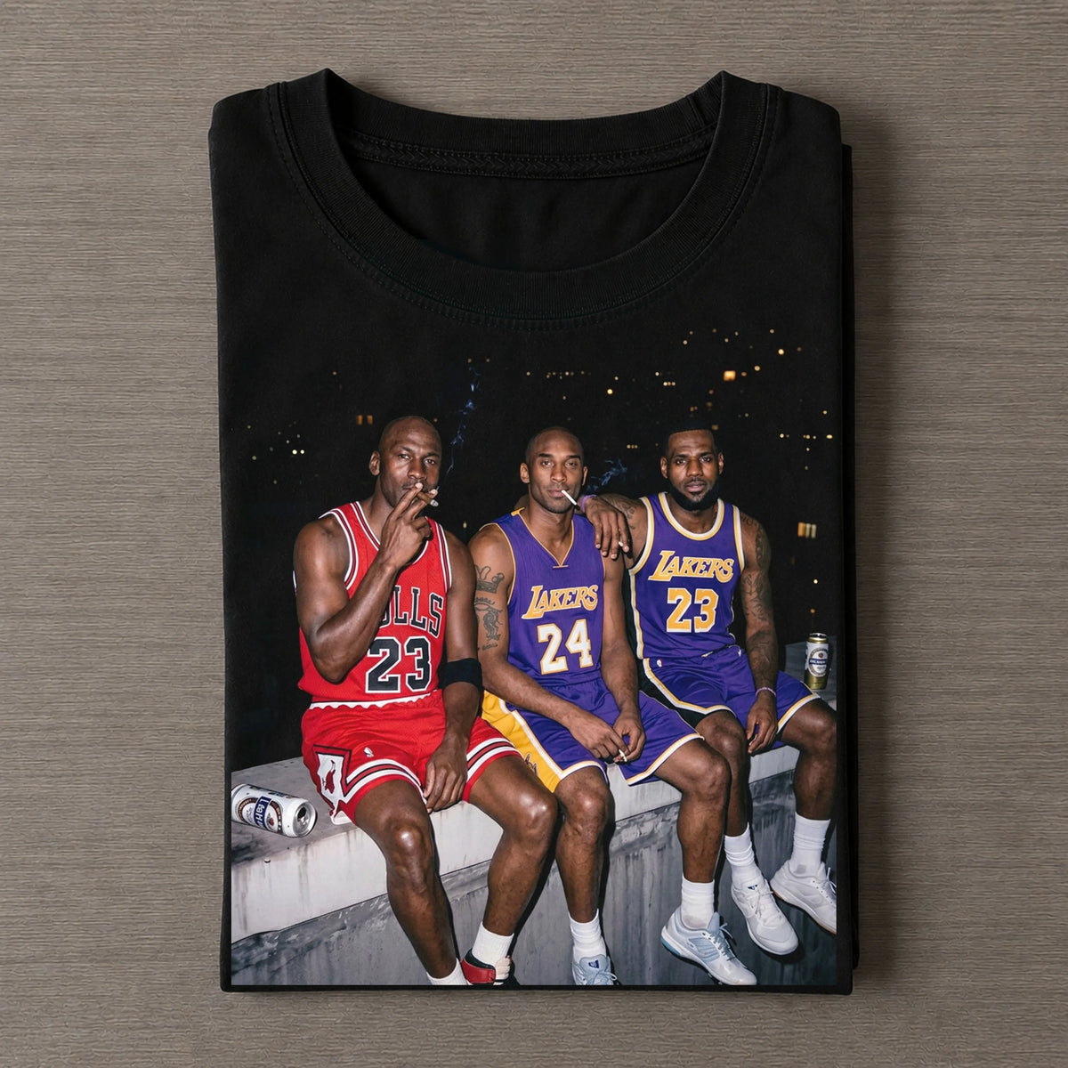 MJ & LJ & KB Vintage Basketball T-Shirt