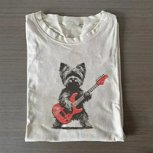 Vintage Yorkie Dog Rock T-shirt