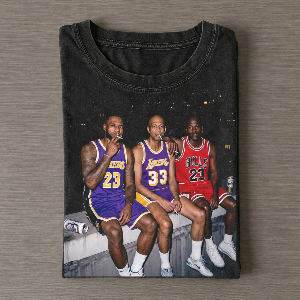 MJ & LJ & KA-J Vintage Basketball T-Shirt