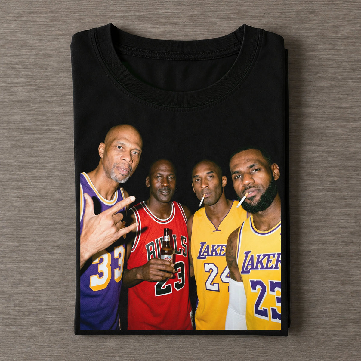 MJ & LJ & KB & KA-J Vintage Basketball T-Shirt